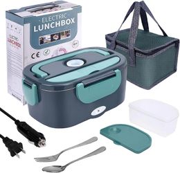 1,5 L 60W elektrische lunchbox Voedselverwarmer Draagbare voedselverwarmer voor auto of thuis - Lekvrije lunchverwarming Magnetron voor vrachtwagenchauffeurs 240119