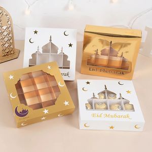 1-5 morceaux d'Eid al Fitr Box Candy Cake Cake Chocolate Packaging Box Ramadan Karim Home Decoration 2023 Islamic Party Supplies 231227