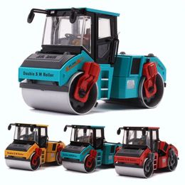 1/50 Schaal Legering Diecast tweewielige Road Roller Car Model Simulatie Kinderspeelgoed Auto Road Paving Machine Engineering Voertuig