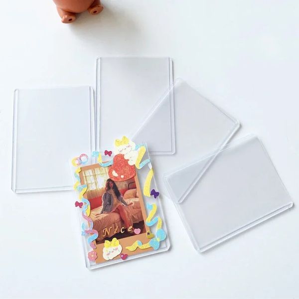 1-50pcs 35pt clear toploader kpop idol Photocard manche anti-rayures PVC PVC Gaming Trading Carte HD 3x4 