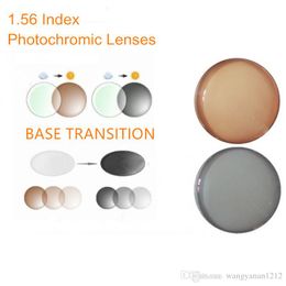 Lentes fotocromáticas graduadas de índice 1,56, lentes de transición gris marrón para miopía/hipermetropía, lentes de sol antideslumbrantes O156