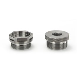 Trampa de solvente Moular de titanio GR5 de 1,58 y 10 pulgadas para kit MST de 1,375x24, 8 copas de cono deflectoras, filtro de combustible con tapa de extremo de 1/2x28 o 5/8x24 para uso en automóviles Napa 4003 Wix 24003