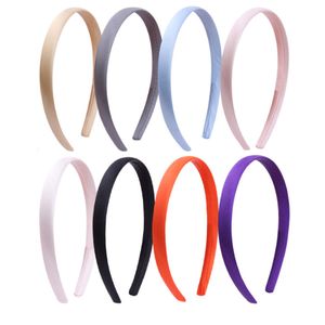 1,5 cm Breedte Handgemaakte Satijn Hoofdband Voor Meisjes Kinderen Solid Color Party Club Headwear Mode-accessoires