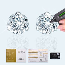 Pendientes de diamante de 1,5 CT para hombres y mujeres, pendientes de moissanita de Plata de Ley 925, pendientes para niñas y mujeres para regalo de boda y fiesta