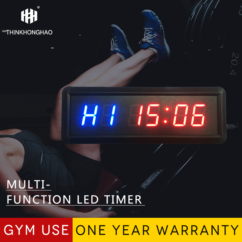 1.5-inch gym Cross Display Timer LED Intermitterende trainingstijd en rust Alternatieve aftellen stopwatch