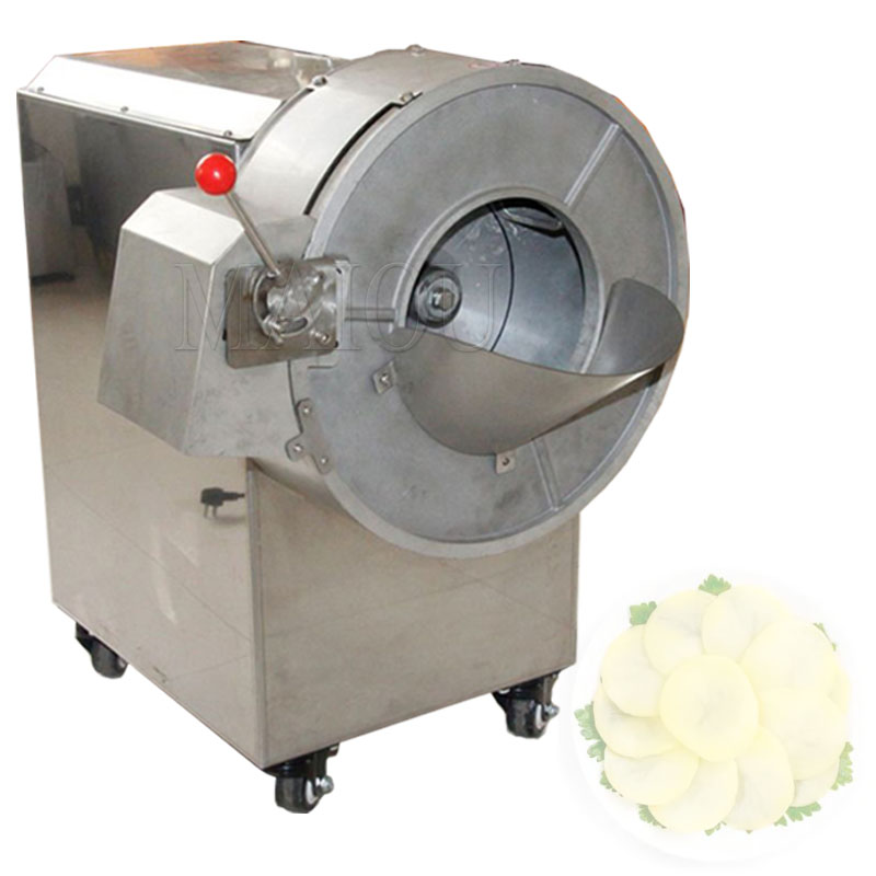 1,5 KW Industrielle Elektrische Obst Gemüse Scheiben Würfel Schneiden Schneiden Würfeln Maschine Kartoffel Karotten Bananen Chips Cutter Slicer