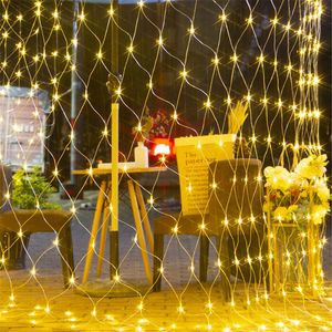 1.5m * 1.5m LED Mall Kerstdecoratie visnet familie outdoor regendichte kleurenlichten