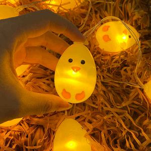 1,5 m 10led Pascua pollitos Led cadena luces lámpara Diy colgante Navidad decoración hogar fiesta al aire libre guirnalda suministros