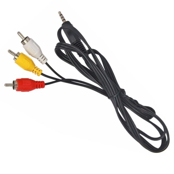 Conector de 1,5 m y 3,5mm a 3 RCA macho, Cable de Audio y vídeo AV, Cable AUX estéreo, Cable convertidor estándar 3RCA para altavoz, caja de TV, CD y DVD