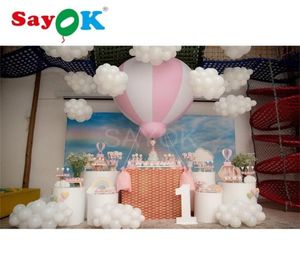 1 5m 5ft H PVC Half Air Balloon Inflable Hanging Globos para Baby Shower Party Kids Birthday Evento Exposición T2006249430561