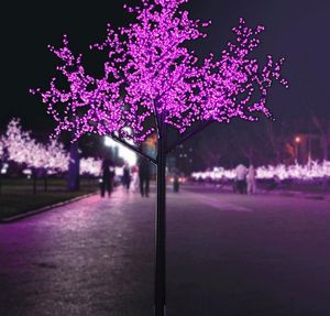 1.5m/5ft hauteur extérieure arbre de noël artificiel LED cerisier fleur arbre lumière 480 pièces LED s tronc d'arbre droit arbre lumineux LED