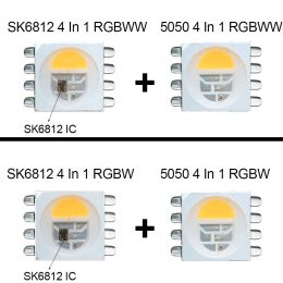 1-5m DC12V SK6812 RGBW RGBWW LED STRIP SMD5050 4 In 1 60leds/M Adresable LED Pixel Tape Licht Wit Wit/Zwart PCB IP30 IP65 IP67