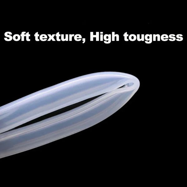 1/5m Grade alimentaire Clear transparent de tuyau en caoutchouc en silicone transparent 0,51 2 3 4 5 6 7 8 9 10 12 mm O.D Tube de silicone non toxique flexible