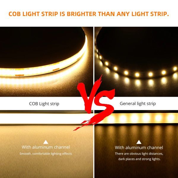 Lumières à LED de 1 à 5 m pour la cuisine sous les meubles 320 LEDS / M COB LED LEIL LECT