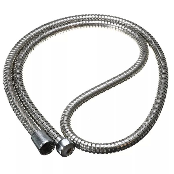 1.5m flexible de acero inoxidable cromado de mano manguera cabezal de ducha de baño Calentador de Agua Pipe