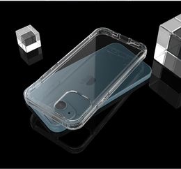 1.5mm acryl + tpu clear transparante iPhone-hoes voor 13 pro max 12 mini 11 x xs xr 7 8 plus bescherming Hard plastic crystal back mobiele telefoon gevallen