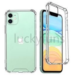 Estuches rígidos de TPU de acrílico transparente de 1,5 mm para iPhone 11 Pro Max 12 mini XS XR X 6 7 8 Plus SE Samsung Galaxy S20 S21 Ultra A12 A52 A72 Z Flip 5G A32 4G Cubierta trasera gruesa transparente