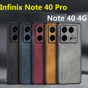 Cuir mat pour Infinix Hot 40i Note 40 Pro Plus Tecno Spark Go 20 20c Pop 8 Smart Case Slim Hard Back Protection Cover