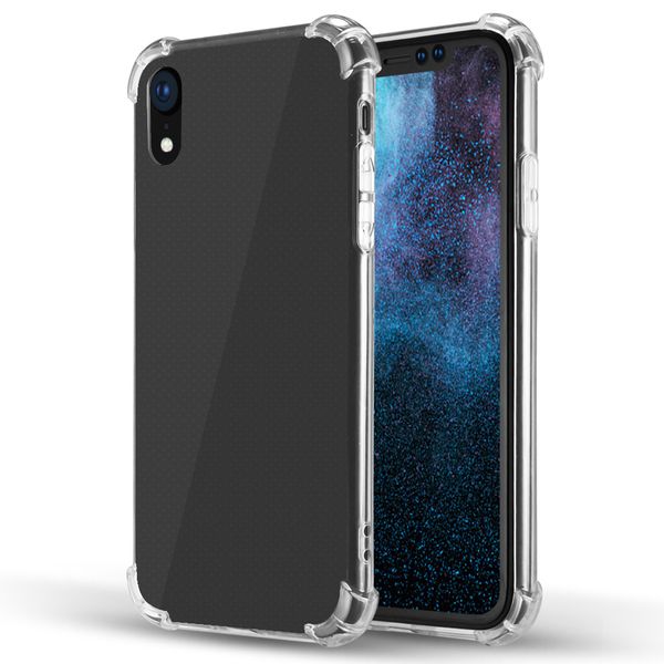 Étuis transparents antichoc en TPU souple de 1,5 mm pour iPhone 13 12 11 PRO XR XS MAX Samsung S22 + Ultra A13 5G Couverture transparente d'angle d'airbag avec sac OPP