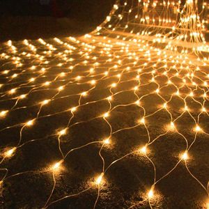 1 5Mx1 5M 3Mx2M 3Mx3M 6Mx4M 10Mx8M LED Net Mesh Fairy String Light Outdoor Tuin Patio Gordijn Kerst Bruiloft Vakantie Garlan306W