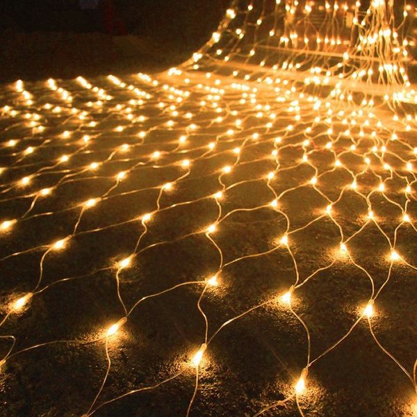 1 5Mx1 5M 3Mx2M 3Mx3M 6Mx4M 10Mx8M réseau de LED maille fée chaîne lumière extérieure jardin Patio fenêtre rideau de noël mariage vacances Garlan230g