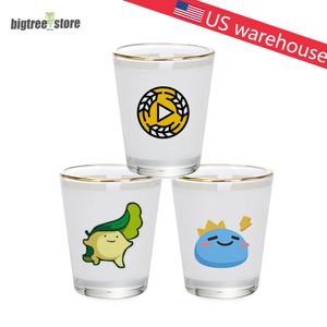 1.5oz sublimatie shotglas wijnglazen gouden rand cup warmteoverdracht ons magazijn