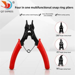 1 ~ 5 stcs in 1 circlip tang set snapring ring ring ring multi krimp afneembare plier kop borgcirclip tang handgereedschap