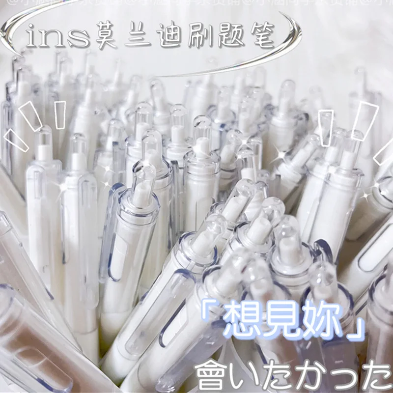 1 / 5pcs kawaii stylos gel stylos à séchage rapide à la papeterie japonaise Ensemble de papeterie esthétique de bureau de bureau
