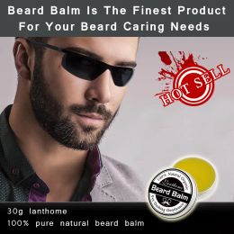 1 ~ 5pcs homme barbe baume conditionneur naturel en cire d'abeille hydratante lissage efficace promprète de la barbe Croissance de la barbe Care Produit cheveux