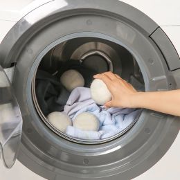 1-5pcs suavizan la bola de secado de lana antiestática bola anti-wol de lana de secado para el hogar bola de lavadora reutilizable piezas