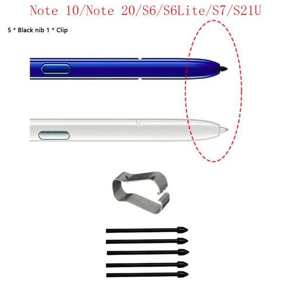 1 ~ 5pcs Stylus S TIPS TIPS TOOL REFILL SET pour Samsung-Galaxy Tab S6 / Tab S7 + T970 / T860 T865 Nibs / Tab S6 Lite