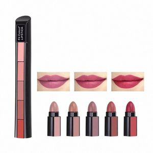 1 ~ 5 sets Matte Lippenstift Zachte Mist 5 Kleuren Lippenstift Set Lip Tint Pigment Cosmetica Lipgloss 5 In 1 Lippen Make-Up N-stick Cup g0JM #