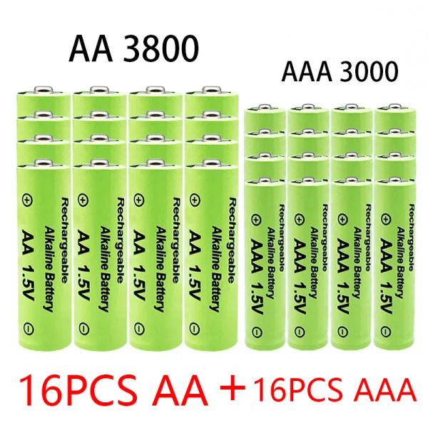 1.5V AA + AAA NI MH Batería AA recargable AAA Alkaline 2100-3000MAH para Toycle Toys Clock Player Mp3 Reemplace la batería NI-MH