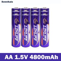 1.5V AA Oplaadbare batterij 4800 mAh AAA 1.5V Nieuwe alkalische oplaadbare batterij, geschikt voor LED -lichtspeelgoed mp3+gratis verzending