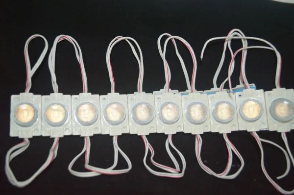 Módulo de luz LED de alta potencia de 1,5 W con lente, módulo de luz lateral DC12V para caja de luz LED, letras de canal LED 12 LL