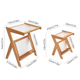 1: 6/1: 12 Dollhouse Miniature Table Corner Table Table Bâque Table Table Table Rackage Modèle de meubles salon