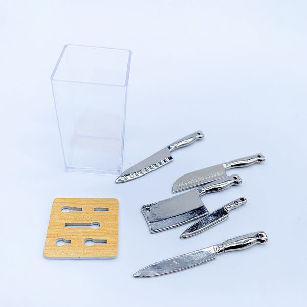 1/6 house de cuisine accessoires de couteau miniature set set mini mini ustensiles couteaux modèles toys for Barbies bjd Doll house