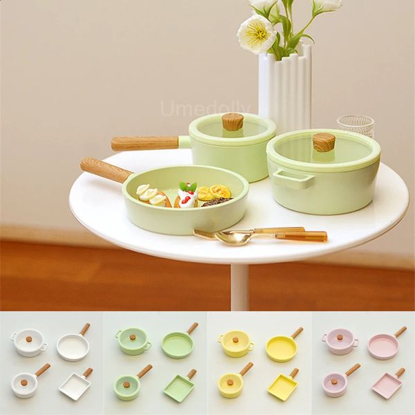 1/6 maison de poupée Miniature cuisine Mini poêle à soupe Pot Simulation ustensiles de cuisine pour Blyth BJD poupée accessoires jouet 240202