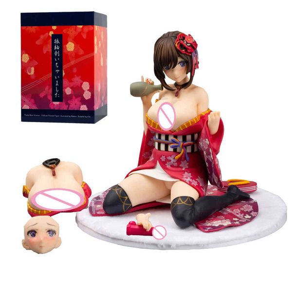 1/6 chat rose natif Mataro japonais Anime Kimono fille PVC figurine jouet 16 cm jeu Statue adulte à collectionner modèle poupée cadeau H1105