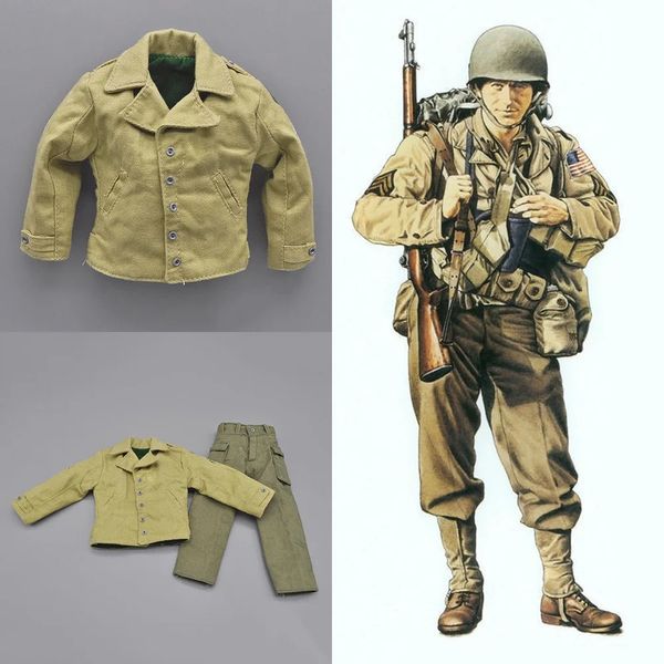 Conjunto de pantalones de ropa de mecánico de primera división, soldado masculino a escala 1/6, Segunda Guerra Mundial, Ejército de EE. UU., rojo, para figura de acción de 12 pulgadas, 240328