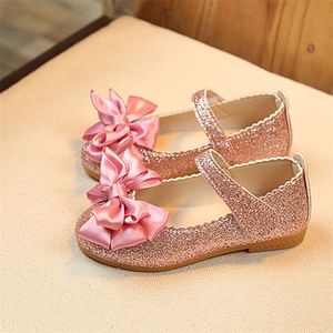 1-6 años niños niña princesa Bowknot baile nobuk cuero solo zapatos Casual suave fiesta marca niños 220225