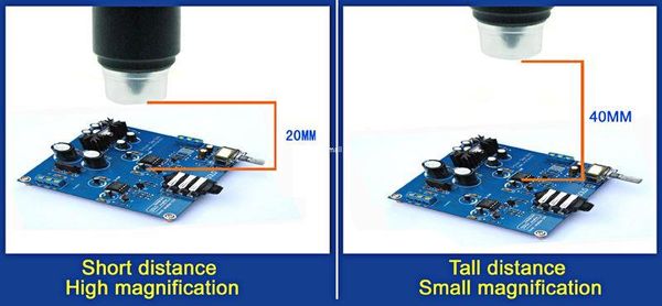 Livraison gratuite 1-600x 3.6MP Microscope électronique numérique USB Microscope portable 8LED VGA avec écran HD OLED 4,3 