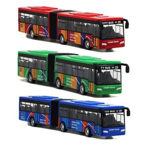 1 64 Legering Stadsbus Model Voertuigen Stad Express Bus Dubbele Bussen Diecast Voertuigen Speelgoed Grappig Trek Auto Kinderen Kids Geschenken 240104