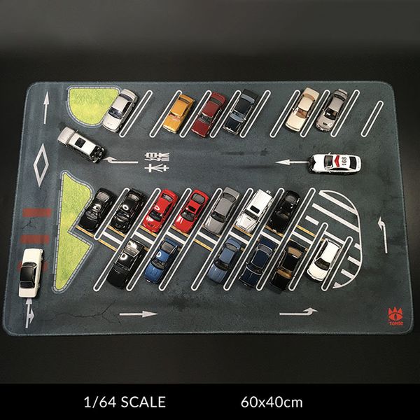 1:64 Échelle Garage Souterrain Grand Parking Tapis Pour Diecast Alliage Modèle De Voiture Véhicule Scène Affichage Jouet Tapis De Souris Scène Spectacle X0102