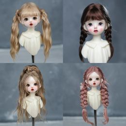 1/6BJD Wig frange Ponytail Curly Soft Mohair Wig Traids adapté à 30 cm DD SD Doll Wig Toy Accessoires 6-7 pouces 240328