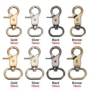 1,6 cm/1,9 cm vaste trigger clips zwenkoogbout Snap Hook Lobster Clasps voor lederen ambachtelijke tas band riem riem riem riet liet