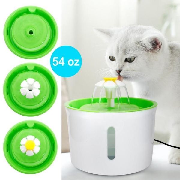 1 6L automatique chat chien fontaine d'eau LED électrique animal de compagnie bol d'alimentation USB muet distributeur animaux abreuvoir bols Feeders348Y