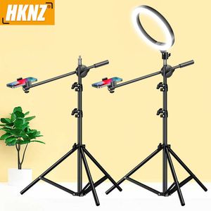 1.6m 63inch Mobile Phone Holder Mounting Tripod Stand for Overhead with Ring Light Led Rim Of Lamp For Selfie Live Video Stream HKD230828