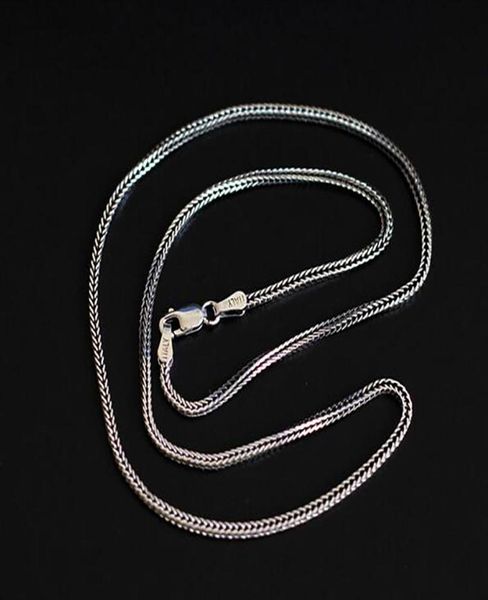 1 6 mm 925 Collier de chaîne de queue à renard en argent sterling Chaînes de mode hommes Femmes Collier de bijoux DIY ACCESSOIRES16 18 20 22 24 26INCH319473488