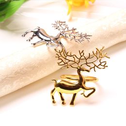 1/6pcs Kerstmis eland servet buckle servet houder legering hoogwaardige duurzame prachtige herten servetring voor bar restaurant